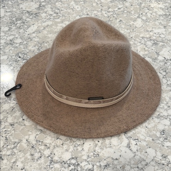 Vince Camuto Beige Wool Fedora Hat with snakeskin band OS never worn NWT - Picture 6 of 6